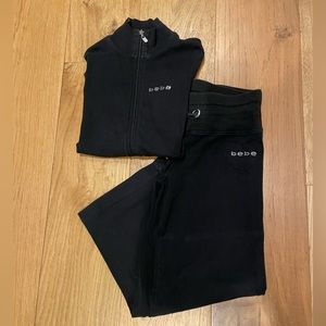 BEBE 2-piece Black Jacket and Culotte. Soft T-shirt material. M fits like S.
